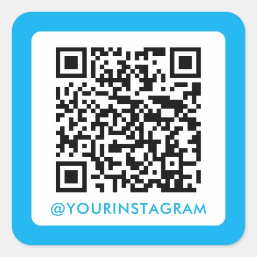einfache moderne soziale Medien qr Code-Inagramm Quadratischer Aufkleber (Vorderseite)