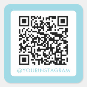 einfache moderne soziale Medien qr Code-Inagramm Quadratischer Aufkleber