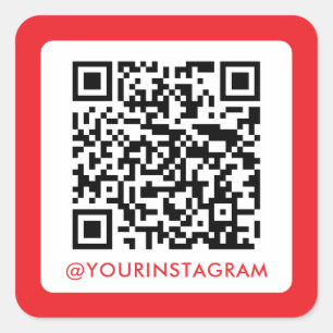 einfache moderne soziale Medien qr Code-Inagramm Quadratischer Aufkleber