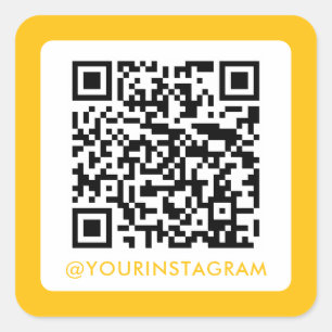 einfache moderne soziale Medien qr Code-Inagramm Quadratischer Aufkleber