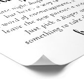 Einfache moderne Spätdiape | Klassische Dusche Poster (Ecke)