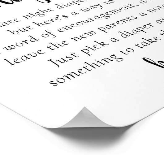 Einfache moderne Spätdiape | Klassische Dusche Poster (Ecke)