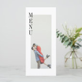 Einfache moderne Speisekarte für Minimalistische F Menükarte (Stehend Vorderseite)