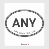 Einfache moderne Stadt im europäischen Stil Aufkleber (Blatt)