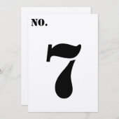 Einfache moderne Stift-Abkürzung Tischnummer (Vorne/Hinten)