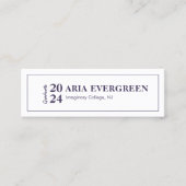 Einfache moderne, stilvolle Graduate Name Card Telefonnummerkarte (Vorderseite)