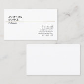 Einfache moderne, stilvolle White Gold Schlicht Tr Visitenkarte (Vorne/Hinten)