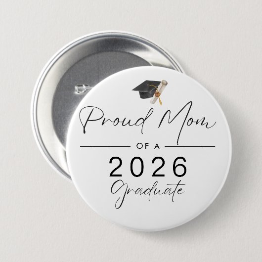 Einfache moderne, stolze Mutter eines 2024-Absolve Button (Vorne & Hinten)