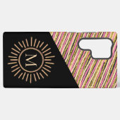 Einfache, moderne Streifen Gold Samsung Galaxy Hülle (Rückseite (Horizontal))