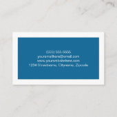 Einfache moderne Studenten-Visitenkarten Telefonnummerkarte (Rückseite)