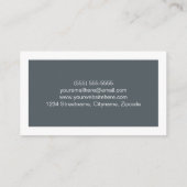 Einfache moderne Studenten-Visitenkarten Telefonnummerkarte (Rückseite)