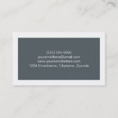 Einfache moderne Studenten-Visitenkarten Telefonnummerkarte (Rückseite)