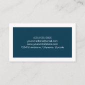 Einfache moderne Studenten-Visitenkarten Telefonnummerkarte (Rückseite)