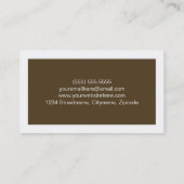 Einfache moderne Studenten-Visitenkarten Telefonnummerkarte (Rückseite)