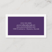 Einfache moderne Studenten-Visitenkarten Telefonnummerkarte (Rückseite)