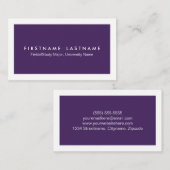 Einfache moderne Studenten-Visitenkarten Telefonnummerkarte (Vorne/Hinten)