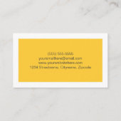 Einfache moderne Studenten-Visitenkarten Telefonnummerkarte (Rückseite)