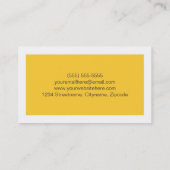 Einfache moderne Studenten-Visitenkarten Telefonnummerkarte (Rückseite)