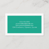 Einfache moderne Studenten-Visitenkarten Telefonnummerkarte (Rückseite)