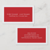 Einfache moderne Studenten-Visitenkarten Telefonnummerkarte (Vorne/Hinten)