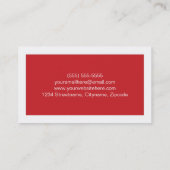 Einfache moderne Studenten-Visitenkarten Telefonnummerkarte (Rückseite)