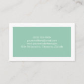 Einfache moderne Studenten-Visitenkarten Telefonnummerkarte (Rückseite)