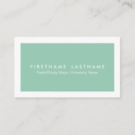 Einfache moderne Studenten-Visitenkarten Telefonnummerkarte