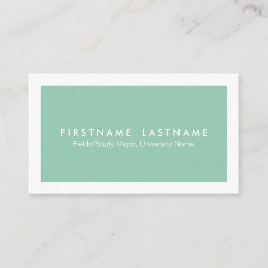 Einfache moderne Studenten-Visitenkarten Telefonnummerkarte (Vorderseite)