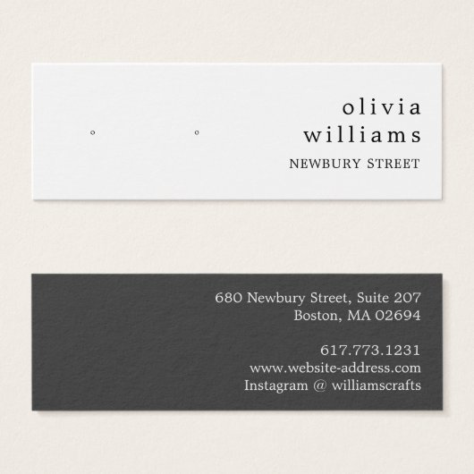 Einfache moderne Stuhlvorführkarte (Vorne & Hinten)