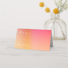 Einfache moderne Sunset Ombre Wedname Platzkarte
