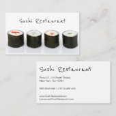 Einfache moderne Sushi Business Card Visitenkarte (Vorne/Hinten)
