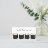 Einfache moderne Sushi Business Card Visitenkarte (Stehend Vorderseite)