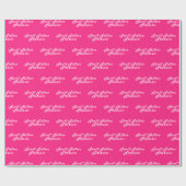 Einfache moderne Sweet 16 Name Rosa Sechzehn Name Geschenkpapier (Flach)