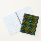 Einfache moderne Tartan-Aquamarin-Green-Tan-Karier Notizblock (Innenseite)