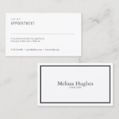 Einfache moderne Terminkarte Visitenkarte (Vorne/Hinten)