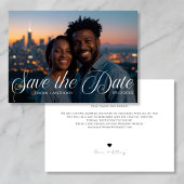 Einfache moderne Text- und Foto-Hochzeit 'Datum fr Save The Date