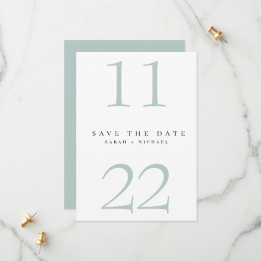 Einfache, moderne Textform nur Seefahrt Save the D Date (Vorderseite/Rückseite Beispiel)