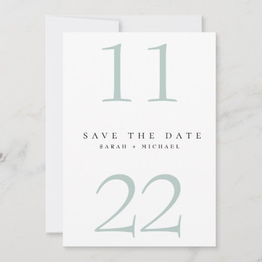 Einfache, moderne Textform nur Seefahrt Save the D Save The Date (Vorderseite)