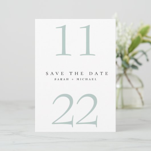 Einfache, moderne Textform nur Seefahrt Save the D Save The Date (Stehend Vorderseite)