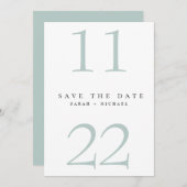 Einfache, moderne Textform nur Seefahrt Save the D Save The Date (Vorne/Hinten)