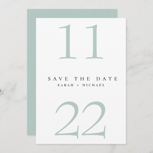 Einfache, moderne Textform nur Seefahrt Save the D Save The Date (Vorne/Hinten)
