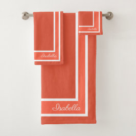 Einfache moderne Tigerlily Badhandtuch Set