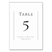 Einfache moderne Tischnummer (Vorderseite)