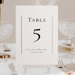 Einfache moderne Tischnummer<br><div class="desc">Dieses moderne Hochzeitskartendesign ist eine zeitlose Verschmelzung von klassischem Charme und zeitgenössischer Einfachheit. Das minimalistische Design zeichnet sich durch klare Linien, neutrale Farbtöne und eine raffinierte Schwarz-Weiß-Farbgestaltung aus. Jedes Detail ist schlicht und elegant. Ob Sie eine traditionelle Zeremonie oder eine schicke, moderne Hochzeit planen, unsere Kollektion bietet vielseitige Stücke, die...</div>