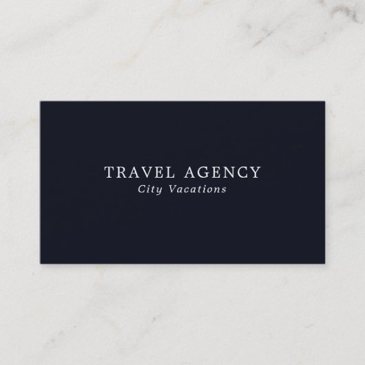 Einfache & moderne Travel Agent Business Card Visitenkarte (Vorderseite)