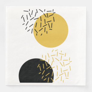 Einfache, moderne, trendige geometrische Kunst Serviette
