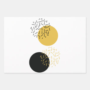 Einfache, moderne, trendige urbane geometrische gr geschenkpapier set