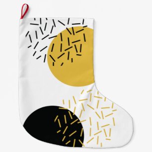 Einfache, moderne, trendige urbane geometrische gr großer weihnachtsstrumpf