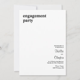 Einfache, moderne Typ-Engagement-Partei Einladung