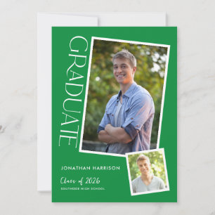 Einfache moderne Typografie Abschlussfeier Einladung